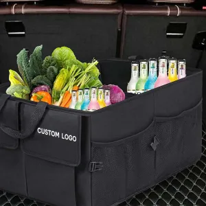 Custom Logo Car Trunk Organizer, Fit with Audi, Foldable Car Trunk Storage Box, Storage Bag, Waterproof, Dust-proof, Stain-Resistant