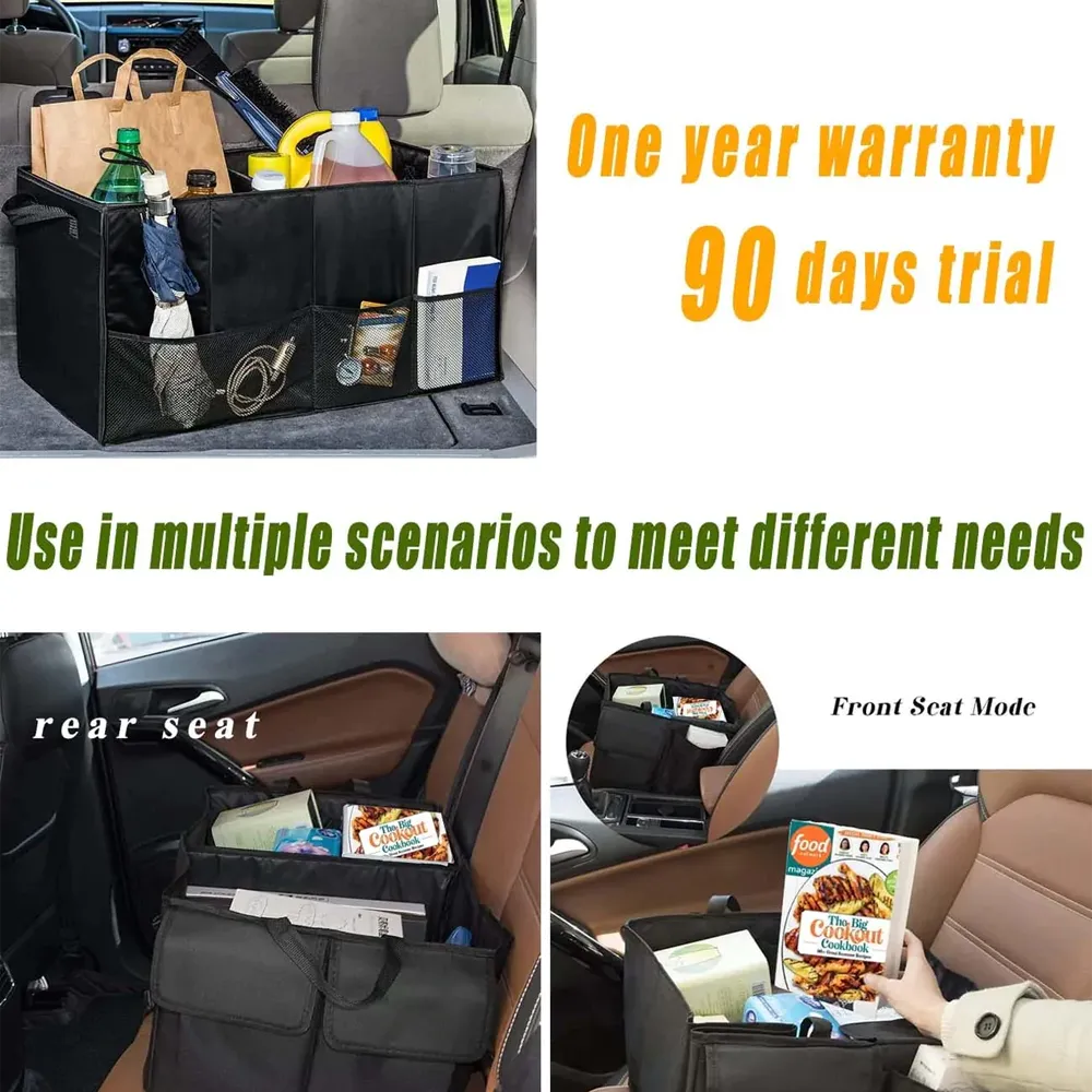 Custom Text For Car Trunk Organizer, Compatible with All Cars, Foldable Car Trunk Storage Box, Storage Bag, Waterproof, Dust-proof, Stain-Resistant CH12997