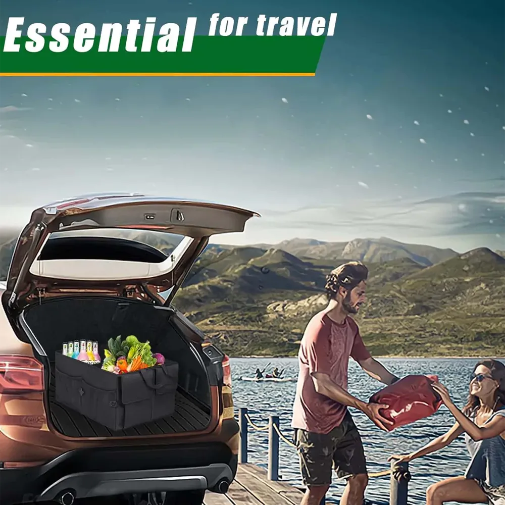 Custom Text For Car Trunk Organizer, Compatible with All Cars, Foldable Car Trunk Storage Box, Storage Bag, Waterproof, Dust-proof, Stain-Resistant CH12997