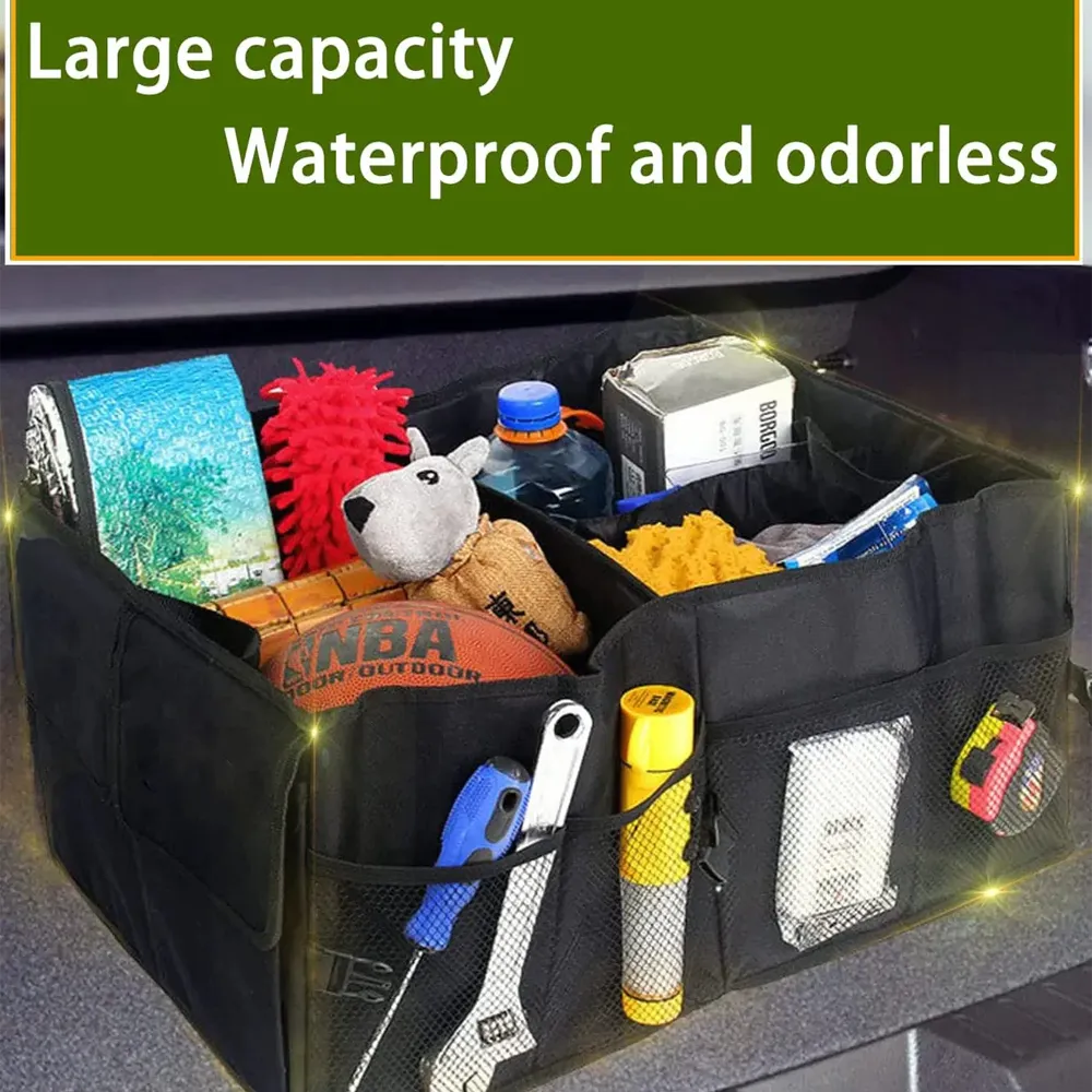 Custom Text For Car Trunk Organizer, Compatible with All Cars, Foldable Car Trunk Storage Box, Storage Bag, Waterproof, Dust-proof, Stain-Resistant CH12997