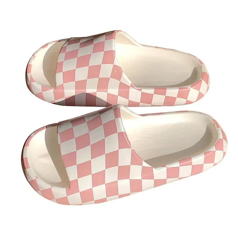 Cute Checkerboard Lattice Sandals