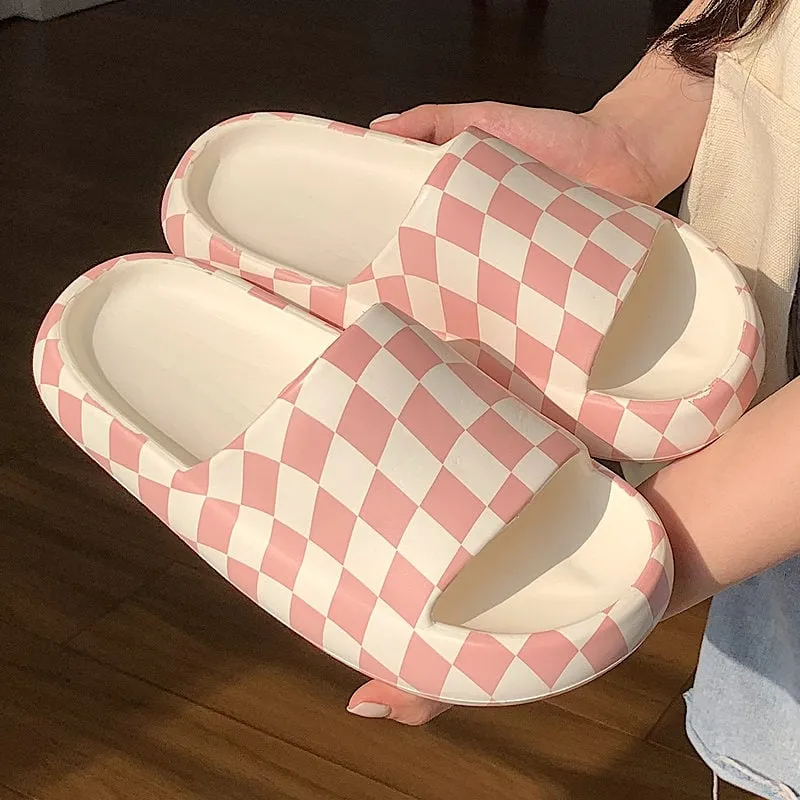 Cute Checkerboard Lattice Sandals
