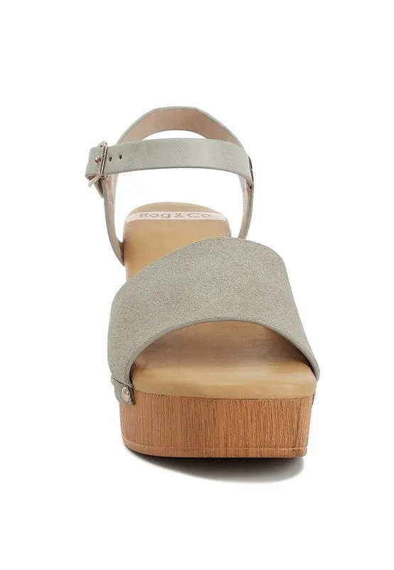 Daniela Genuine Suede Leather High Block Sandals