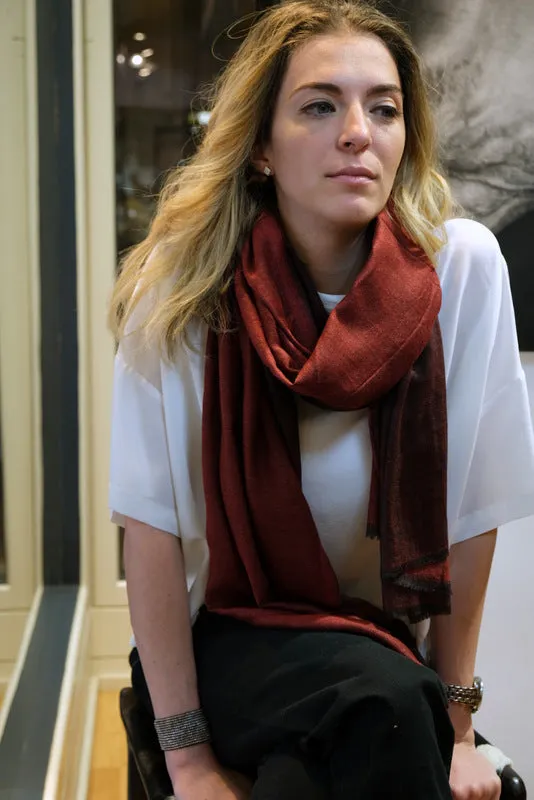 DOUBLE SIDED CASHMERE SCARF