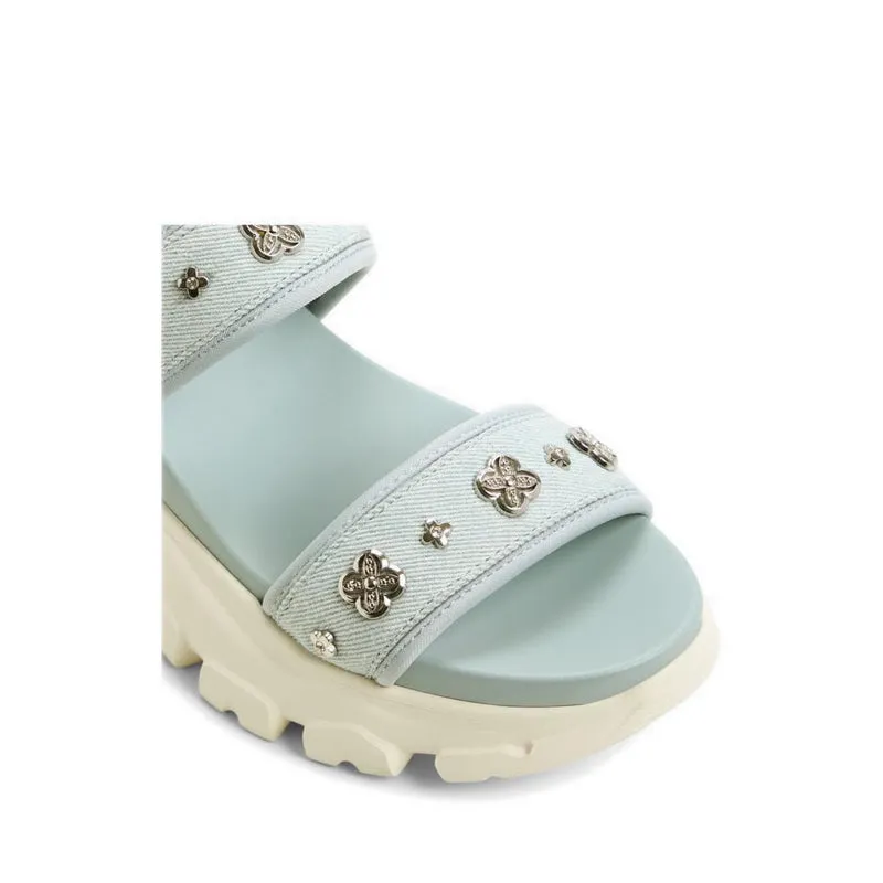 Eleusine Wedge Sandals - Denim