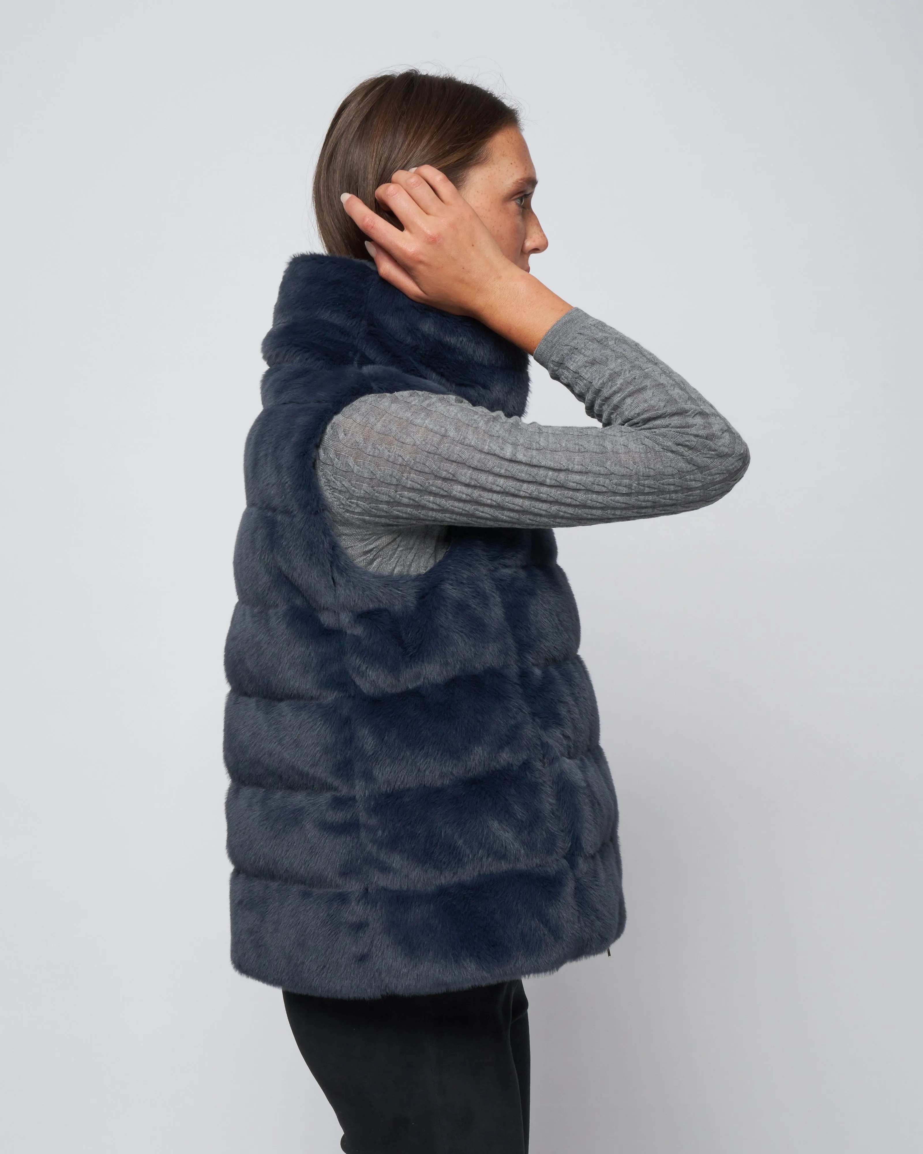 faux fur vest - new blu