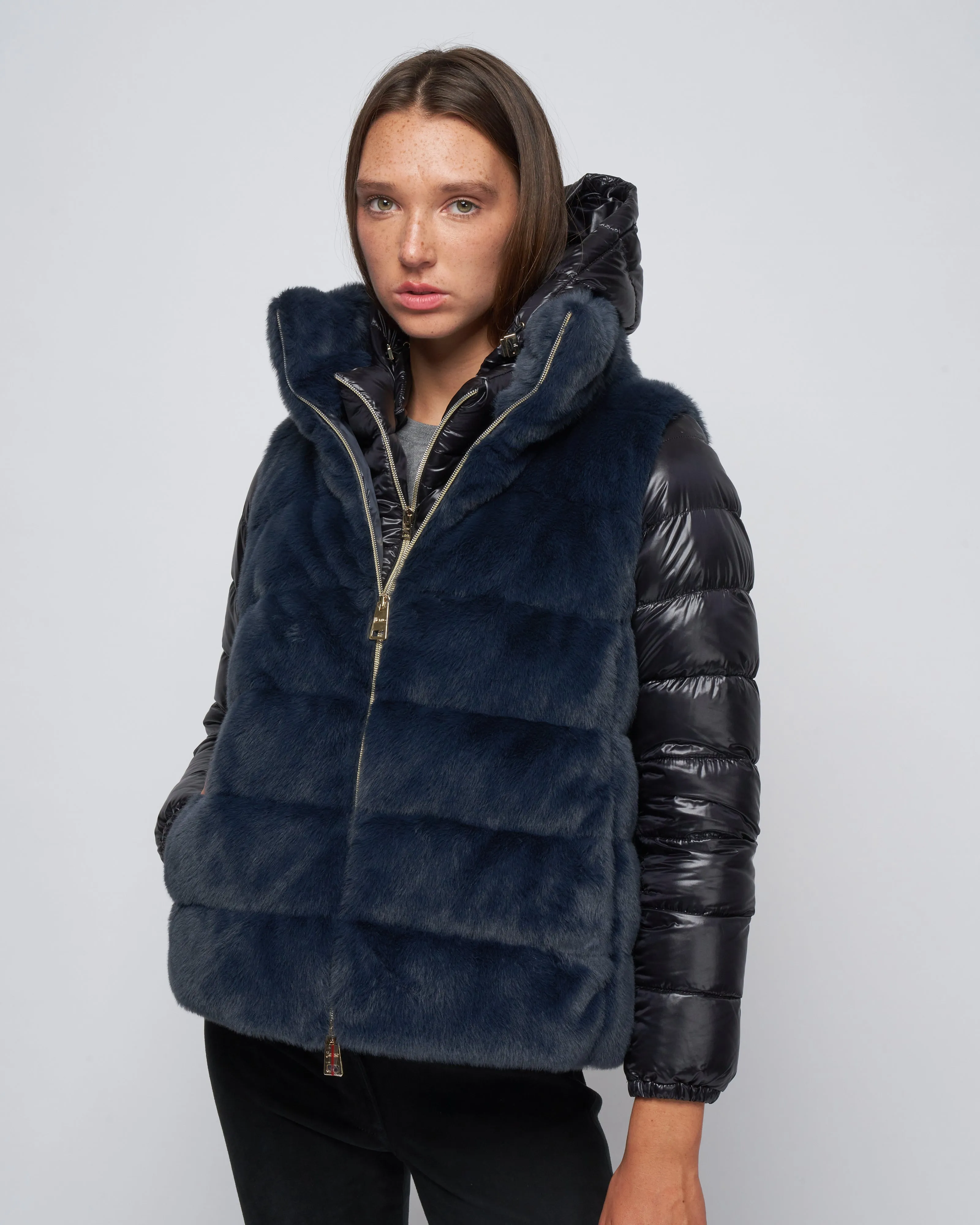 faux fur vest - new blu