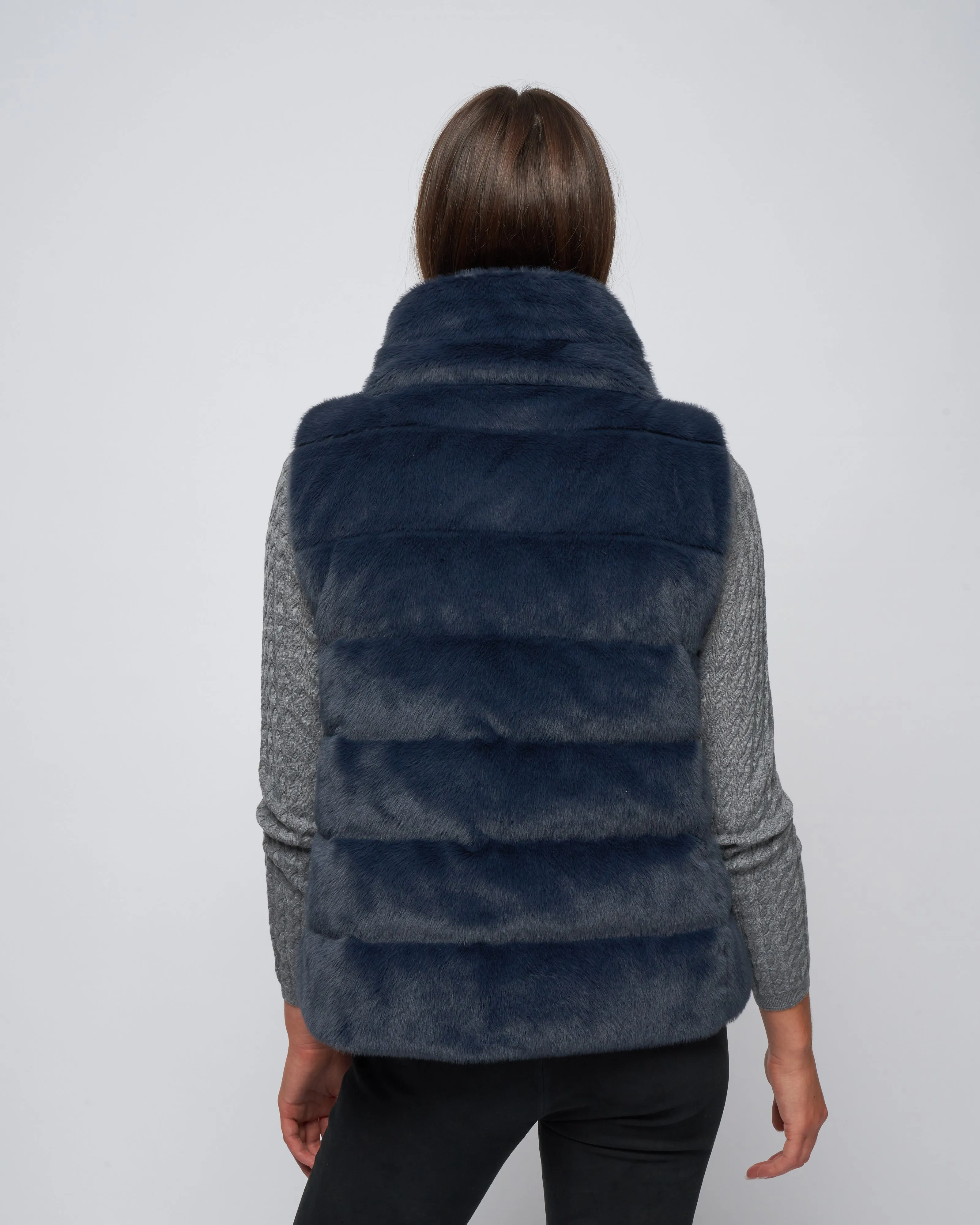 faux fur vest - new blu