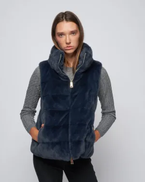 faux fur vest - new blu