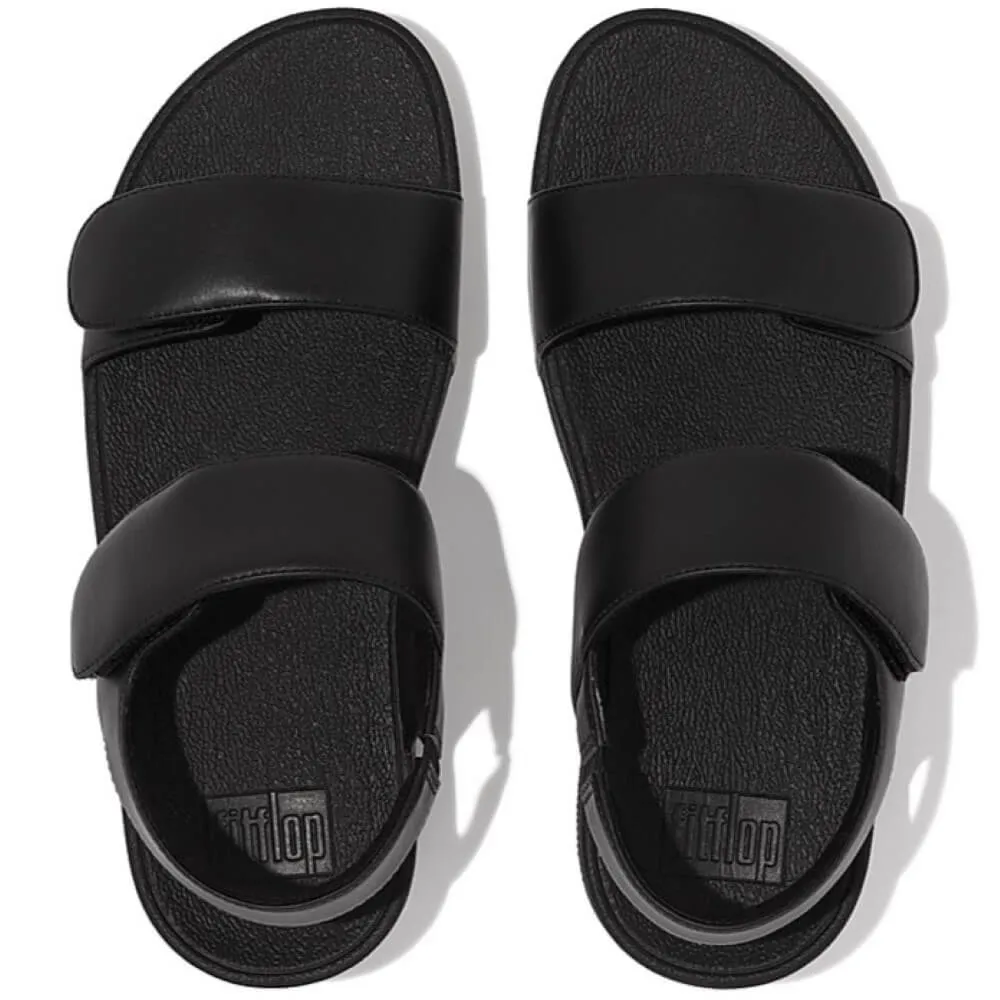 Fitflop Lulu Adjusable Leather Sandals BLACK