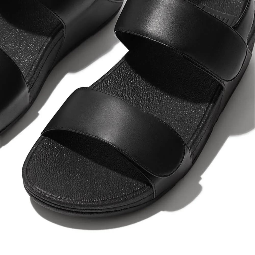 Fitflop Lulu Adjusable Leather Sandals BLACK