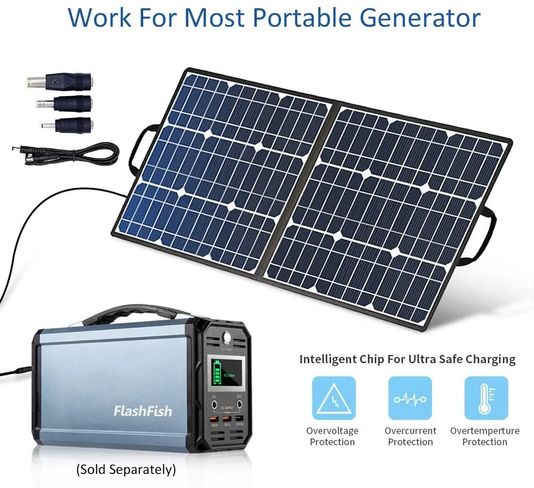 FlashFish Portable 300W Solar Generator