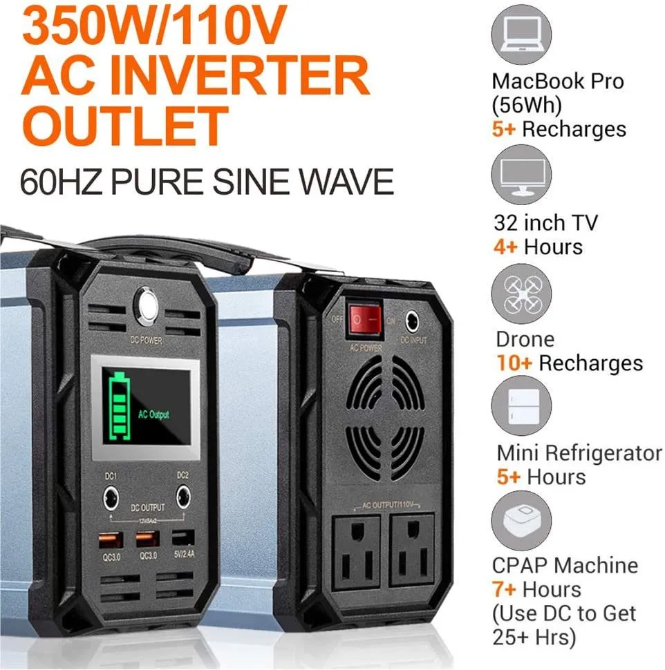 FlashFish Portable 300W Solar Generator