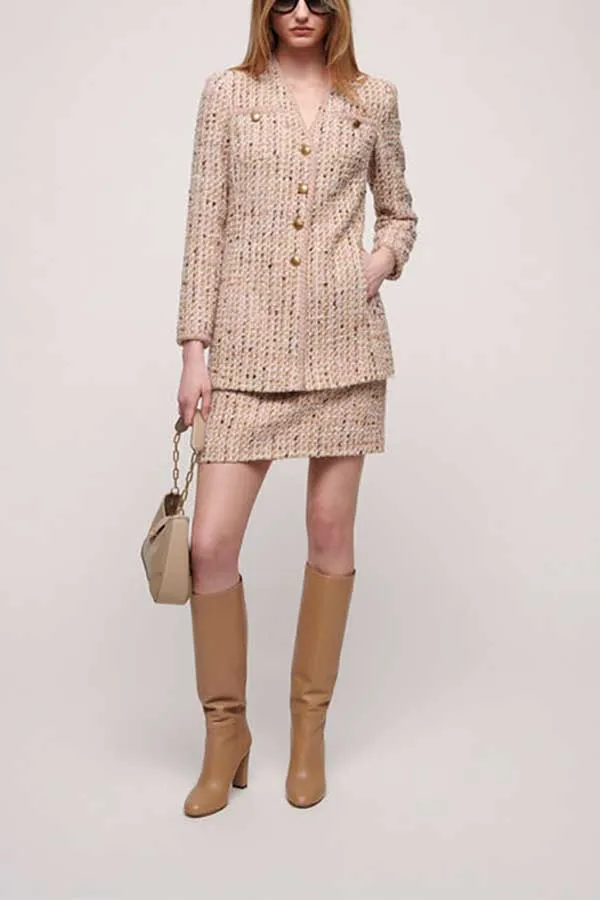 FRAMMENTO WOVEN MINI SKIRT