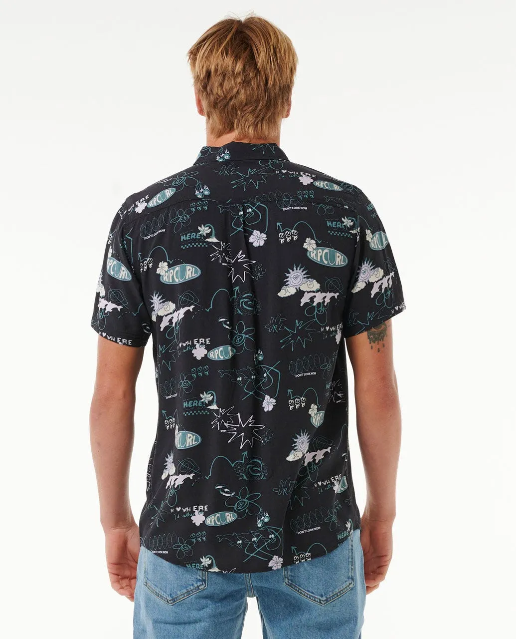 FUN TIMES S/S SHIRT - WASHED BLACK