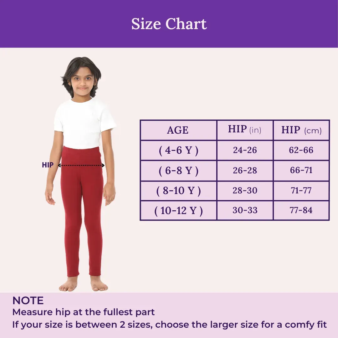 Girls' Leggings | High Waist | Ankle Length | Non-See-Through | Gusset Crotch Prevents Ripping | Cotton-Elastane Blend | Perfect For Every Occasion