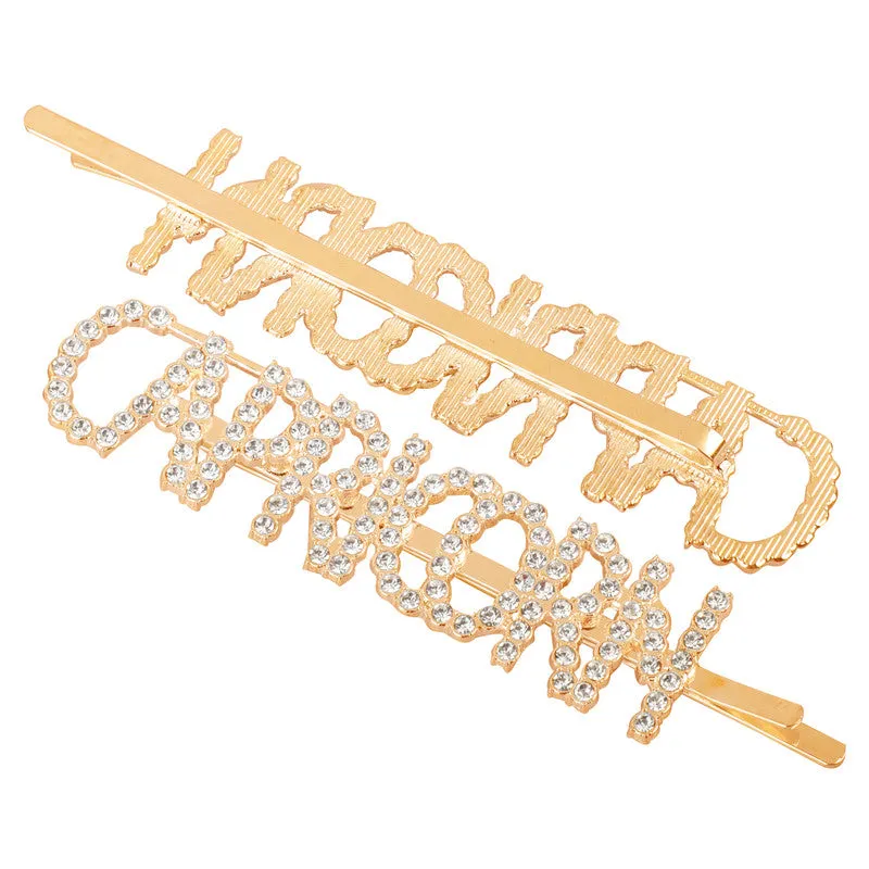 Golden Capricorn Hairclip