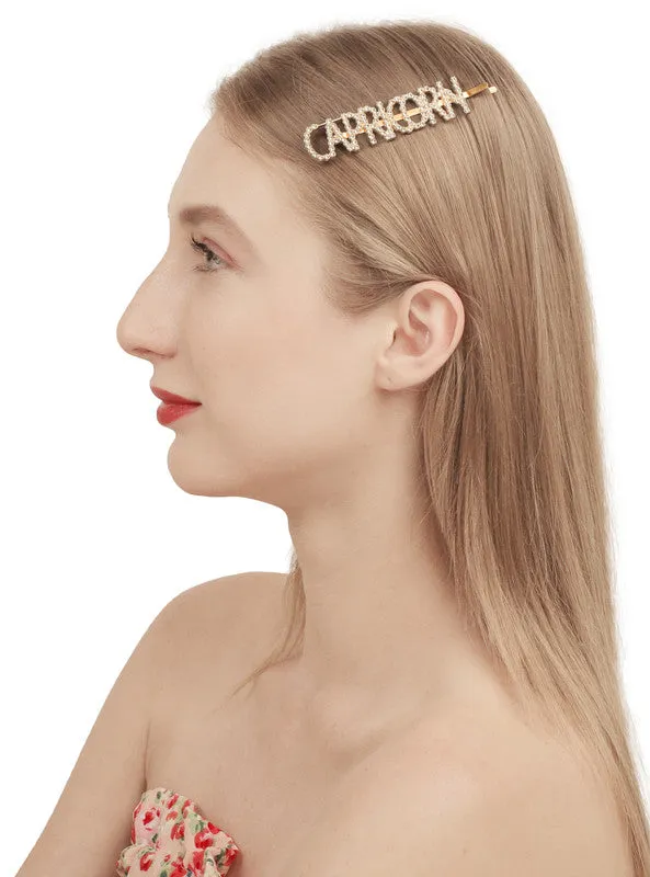 Golden Capricorn Hairclip
