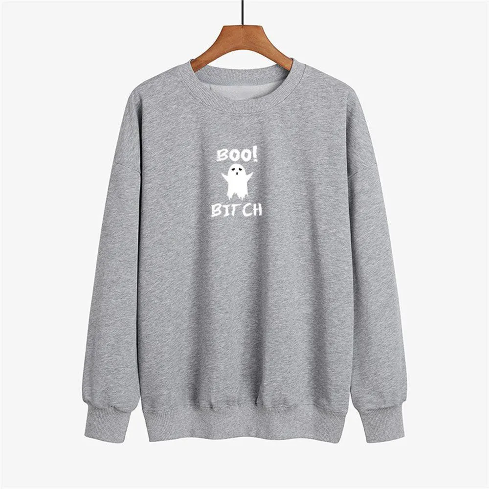 Graphic long Sleeve Shirts Boo Bitch