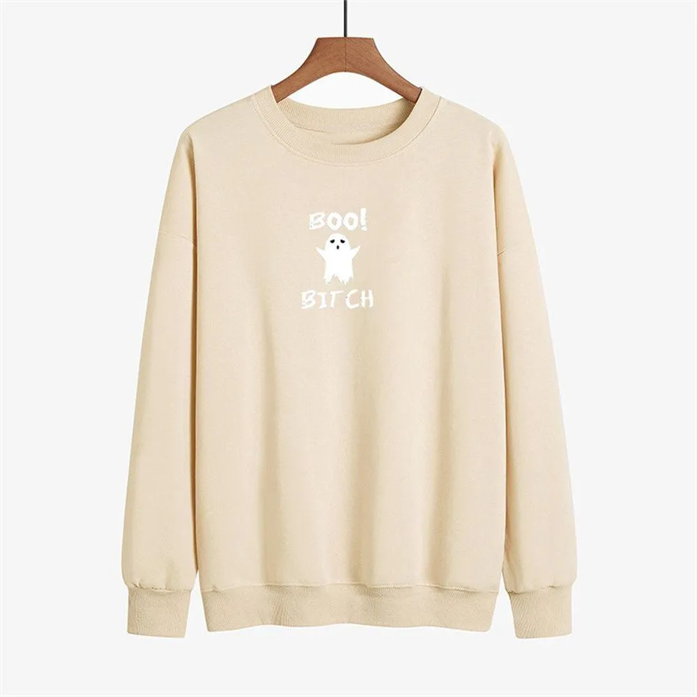 Graphic long Sleeve Shirts Boo Bitch