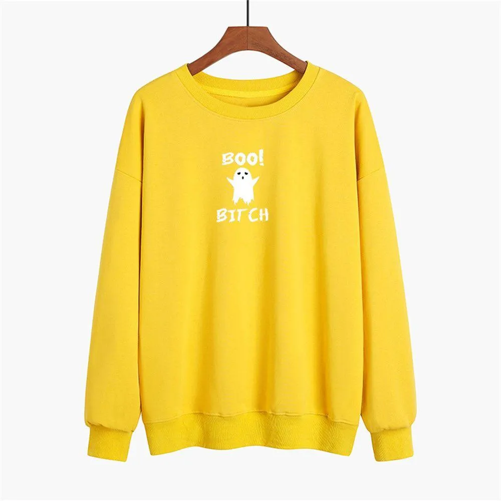 Graphic long Sleeve Shirts Boo Bitch