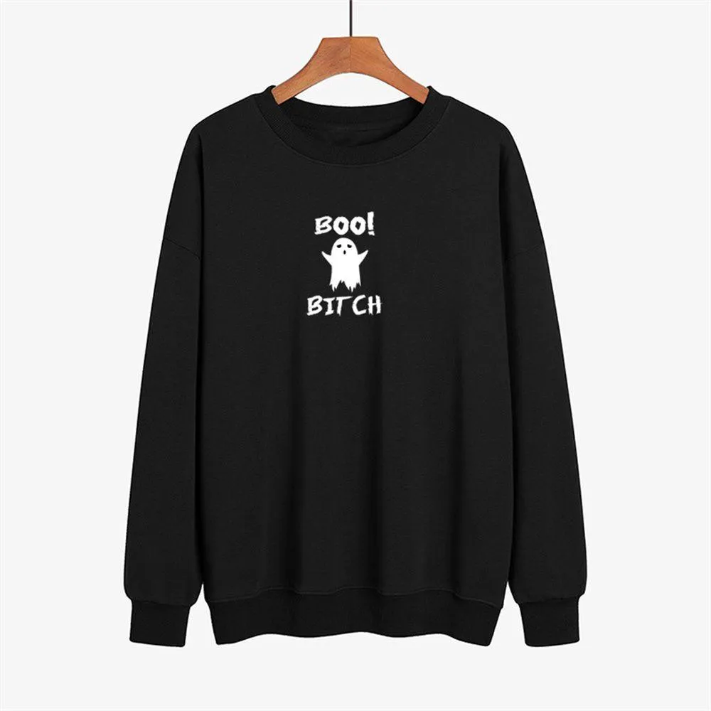 Graphic long Sleeve Shirts Boo Bitch