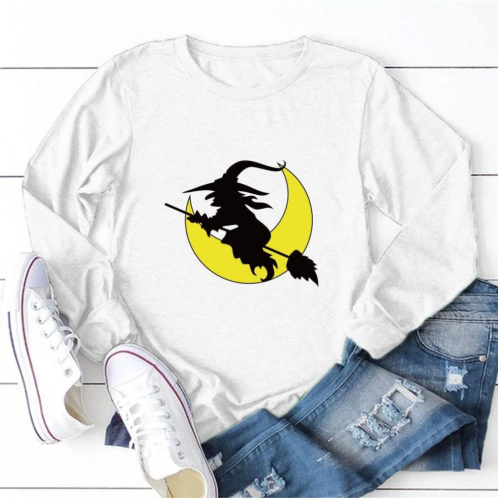 Graphic long Sleeve Shirts The Witch And The Broom