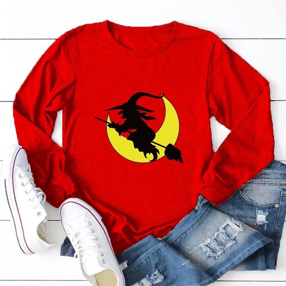 Graphic long Sleeve Shirts The Witch And The Broom