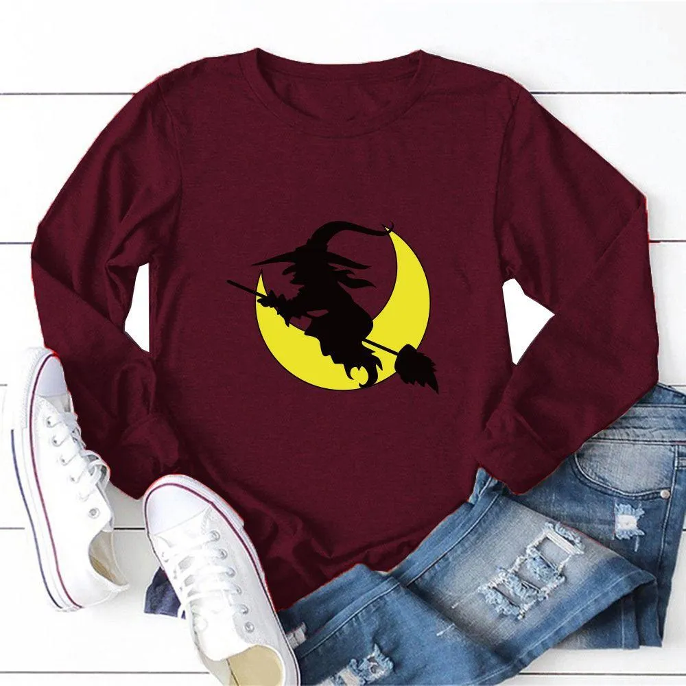 Graphic long Sleeve Shirts The Witch And The Broom