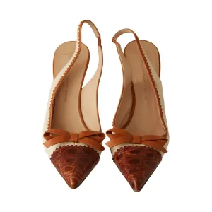 Guiseppe Zanotti Beige Woven Heels