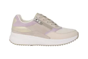 'H-Mara' women's wide fit (H) lace-zip sneaker - beige