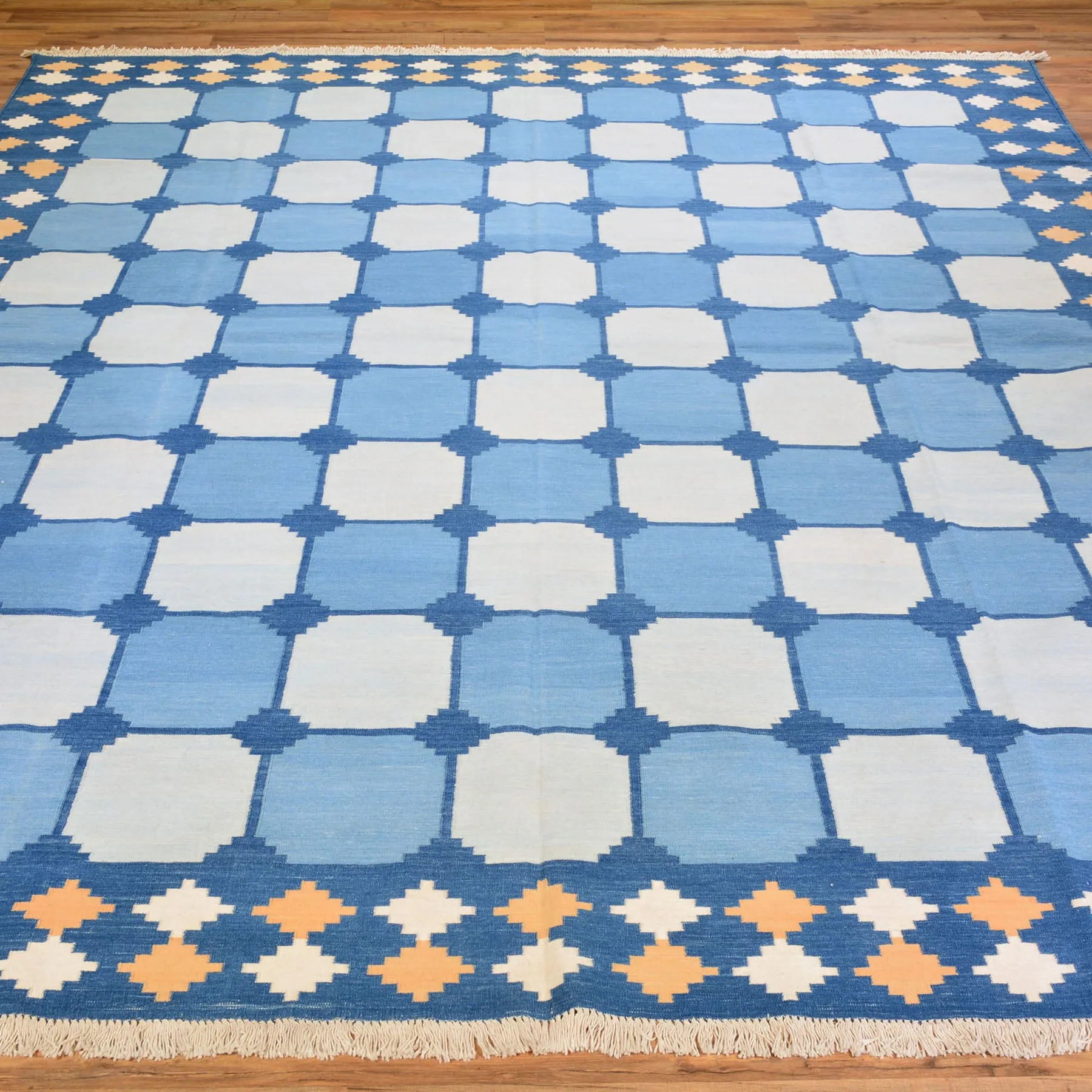 Hand-Woven Cotton Reversible Durrie Handmade Rug (Size 8.0 X 10.0) Brrsf-1656