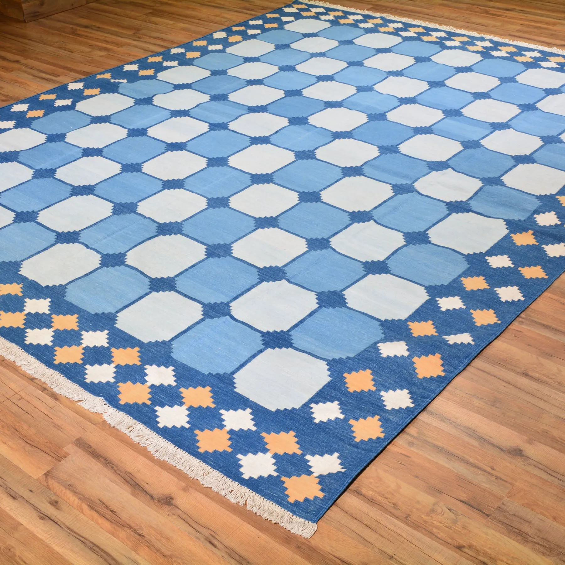 Hand-Woven Cotton Reversible Durrie Handmade Rug (Size 8.0 X 10.0) Brrsf-1656