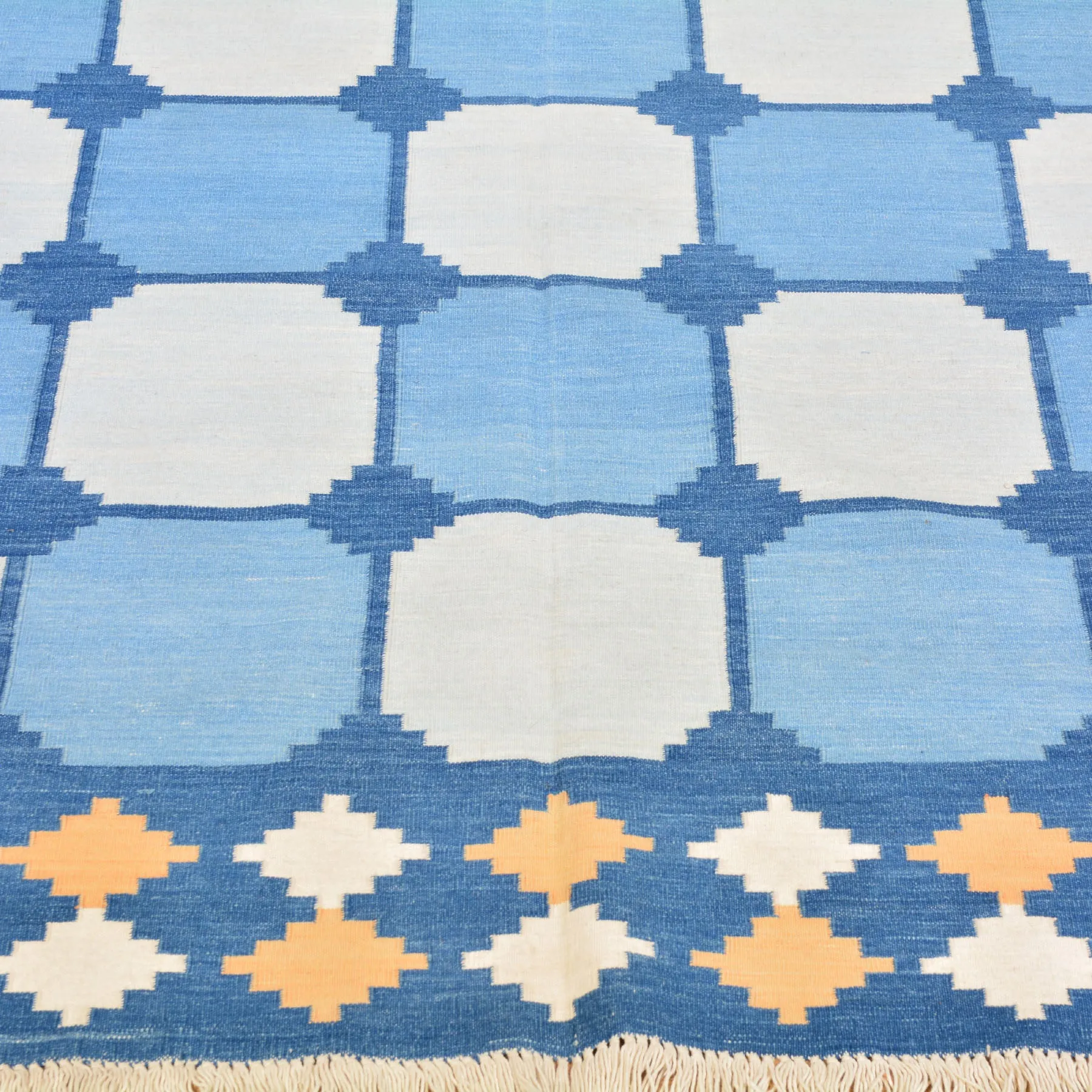 Hand-Woven Cotton Reversible Durrie Handmade Rug (Size 8.0 X 10.0) Brrsf-1656
