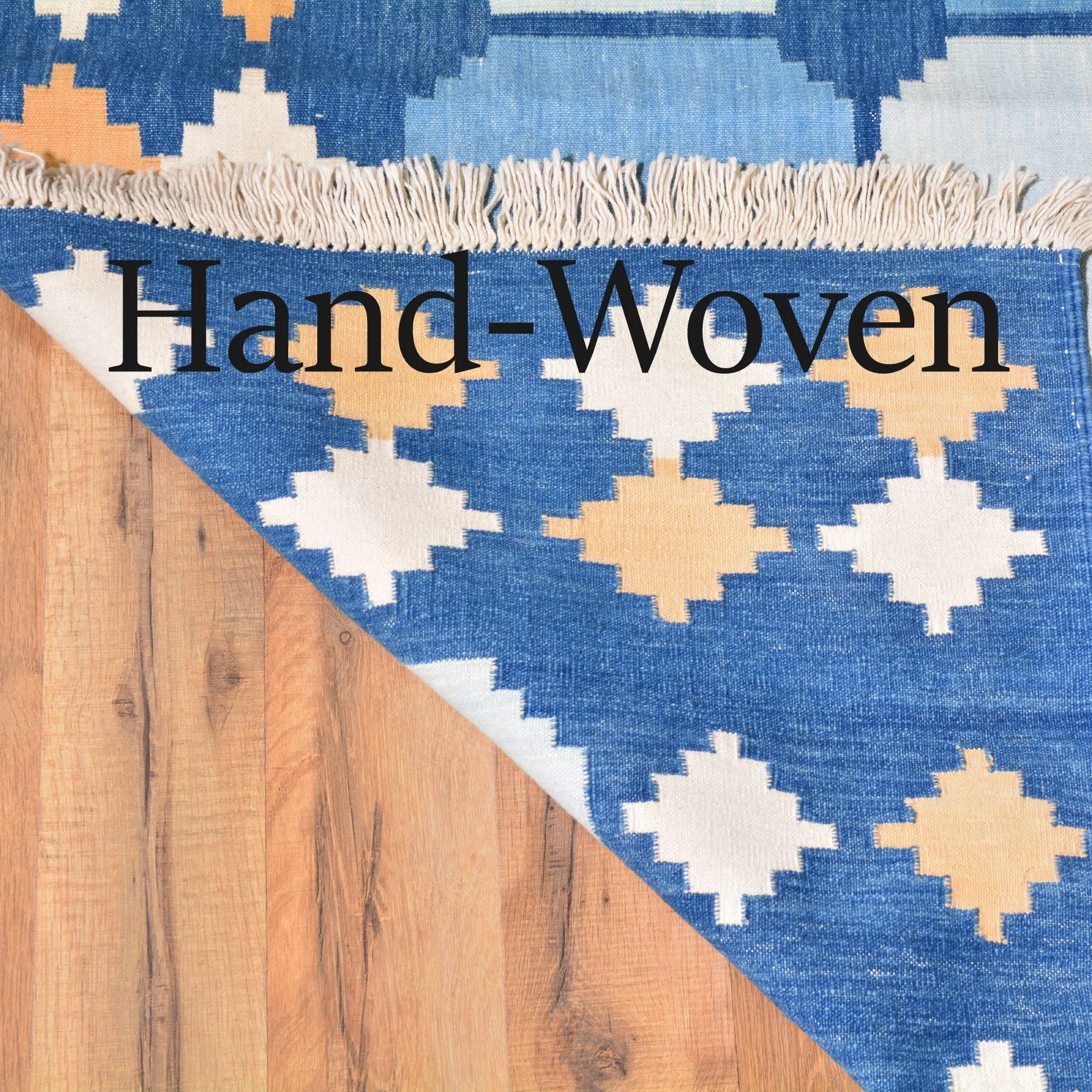 Hand-Woven Cotton Reversible Durrie Handmade Rug (Size 8.0 X 10.0) Brrsf-1656