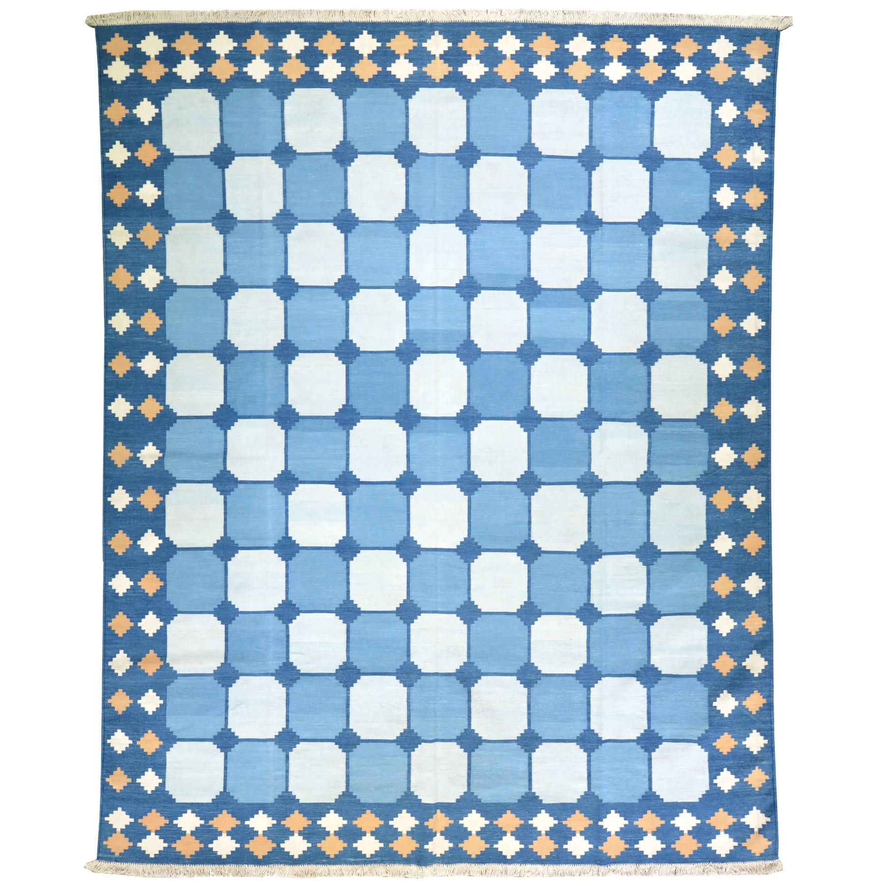 Hand-Woven Cotton Reversible Durrie Handmade Rug (Size 8.0 X 10.0) Brrsf-1656