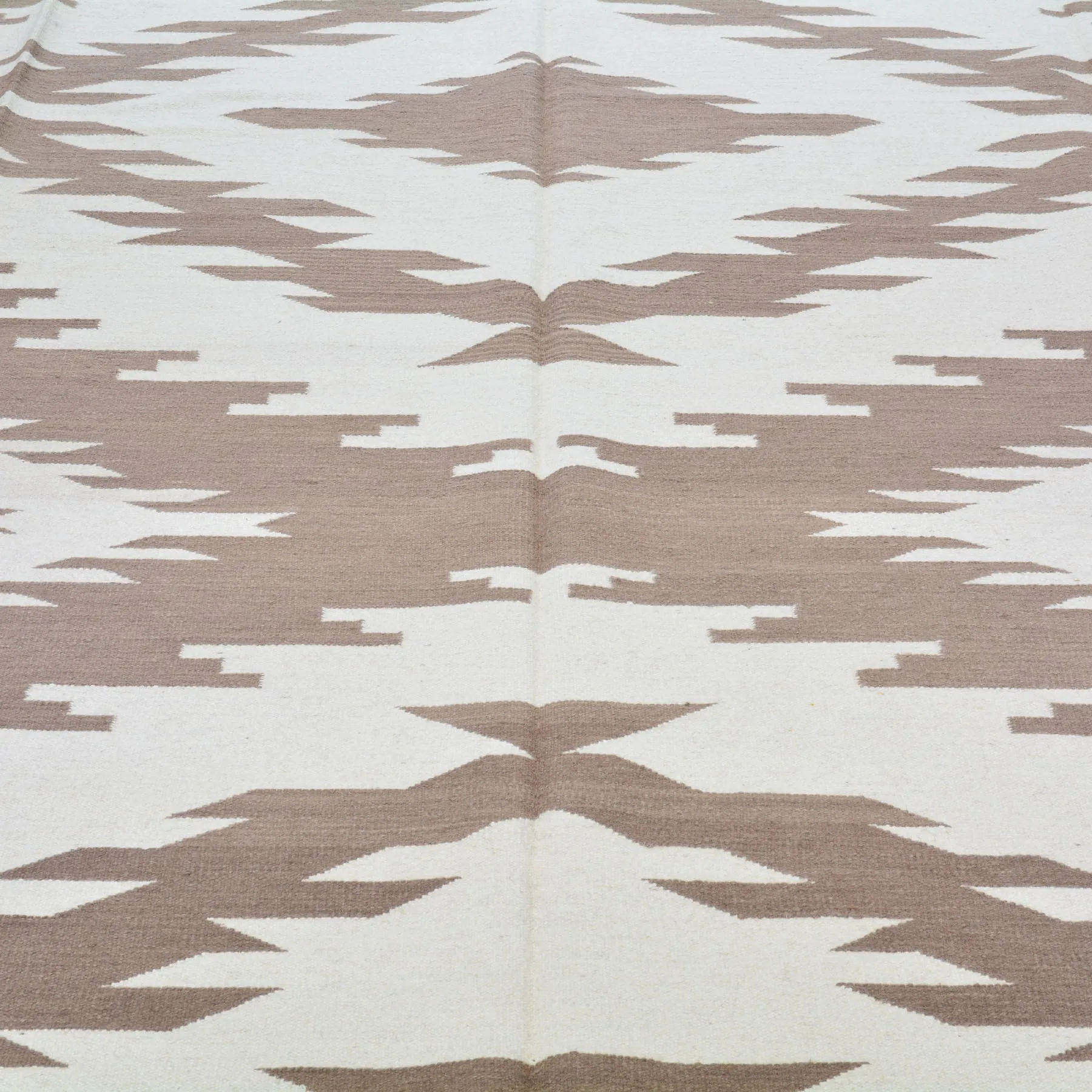 Hand-Woven Reversible Dhurrie Southwestern Design Wool Rug (Size 8.11 X 11.10) Brral-3501