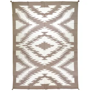 Hand-Woven Reversible Dhurrie Southwestern Design Wool Rug (Size 8.11 X 11.10) Brral-3501