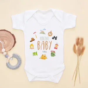 Hiking Baby Personalised Name Baby Bodysuit