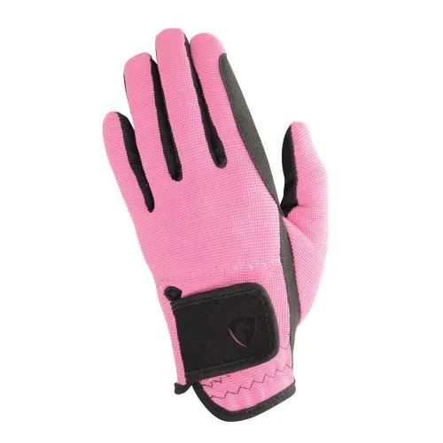 HY5 Children's Two Tone Horse Riding Gloves - Extra Padding & Stretch Fit, Various Sizes, Ideal for Daily Riding, Durable Design