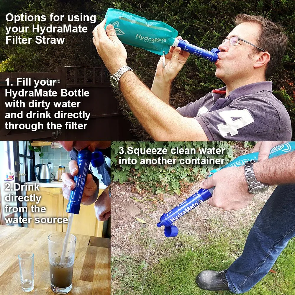 HydraMate Water Filter Straw