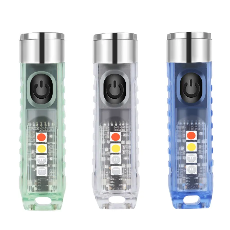 IP65 Mini LED Flashlights USB Rechargeable Keychain Flashlight - Jennyhome