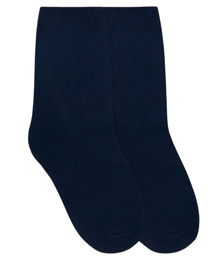 Jefferies Socks School Uniform Cotton Crew Socks Navy