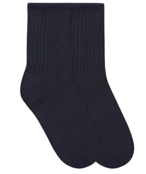 Jefferies Socks School Uniform Rib Crew Socks Navy