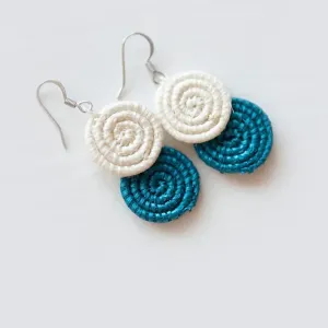 Kinga Woven Earrings {teal}