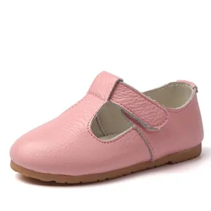 Leather Mary Janes for Girls: T-Shaped Strap Oxford Shoes