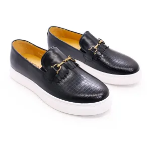 Leather Shoes Men's Leather Casual round Toe Pumps Flat Heel Woven Pattern Handmade Men's Shoes Fashion European and American Style Loafers Men