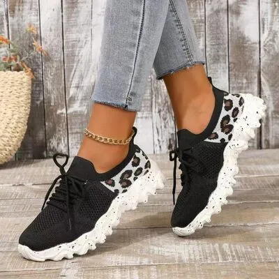 Leopard Mesh Sneakers