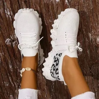 Leopard Mesh Sneakers