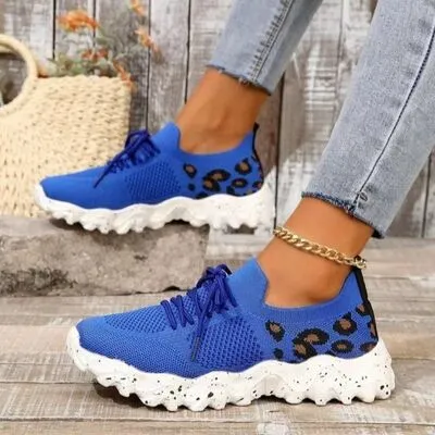 Leopard Mesh Sneakers